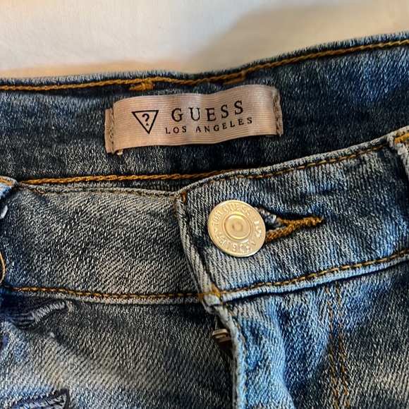 Pineapple embroidered Guess Jean Shorts. Super cute! - Picture 2 of 5